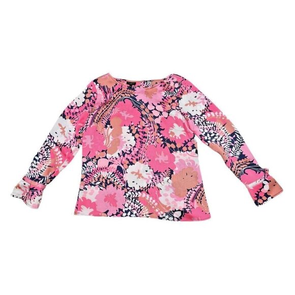 Talbots Tops - TALBOTS FLORAL BUTTON-BACK BLOUSE WITH BOW CUFFS – PETITE